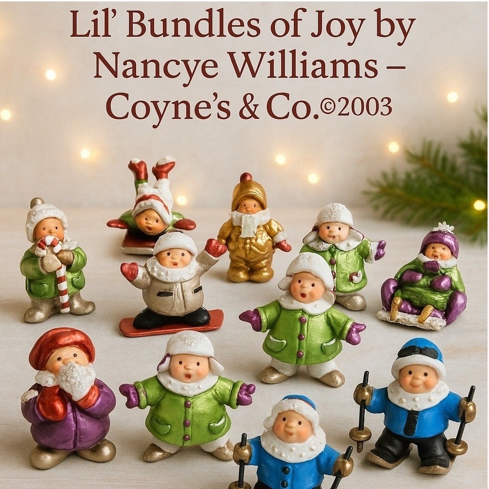 Lil' Bundles of‎ Joy Figurines Set | 11 Pc Vintage 2003 Coyne's & Co Christmas